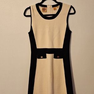 Tory Burch Cream and Black Dress Size S